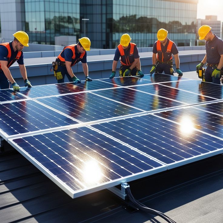 Solar panels installation